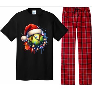 Christmas Softball Holiday Softball Player Xmas Pajama Set