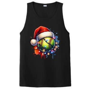 Christmas Softball Holiday Softball Player Xmas PosiCharge Competitor Tank