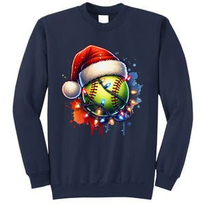 Christmas Softball Holiday Softball Player Xmas Sweatshirt