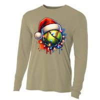 Christmas Softball Holiday Softball Player Xmas Cooling Performance Long Sleeve Crew