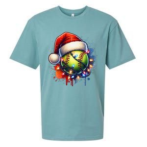 Christmas Softball Holiday Softball Player Xmas Sueded Cloud Jersey T-Shirt