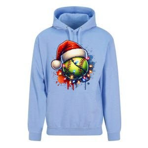 Christmas Softball Holiday Softball Player Xmas Unisex Surf Hoodie