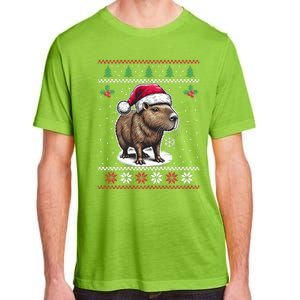 Capybara Santa Hat Ugly Christmas Sweater Xmas Adult ChromaSoft Performance T-Shirt