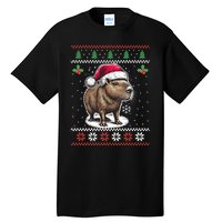 Capybara Santa Hat Ugly Christmas Sweater Xmas Tall T-Shirt