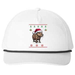 Capybara Santa Hat Ugly Christmas Sweater Xmas Snapback Five-Panel Rope Hat