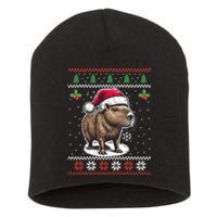 Capybara Santa Hat Ugly Christmas Sweater Xmas Short Acrylic Beanie