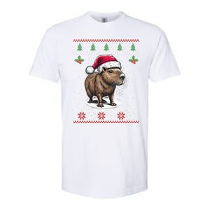 Capybara Santa Hat Ugly Christmas Sweater Xmas Softstyle CVC T-Shirt