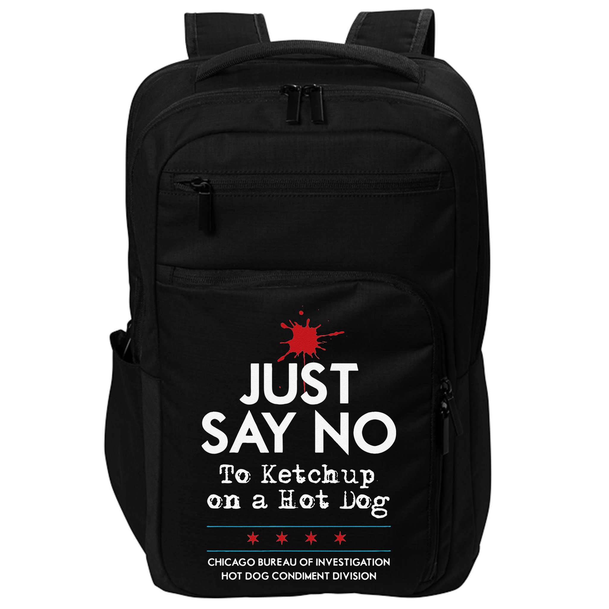 Chicago Style Hot Dog No Ketchup Impact Tech Backpack