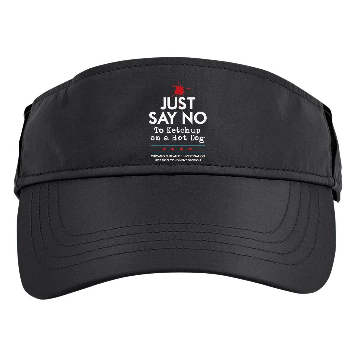 Chicago Style Hot Dog No Ketchup Adult Drive Performance Visor