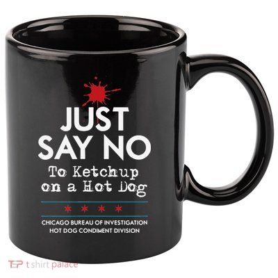 Chicago Style Hot Dog No Ketchup 11oz C Handle Ceramic Mug