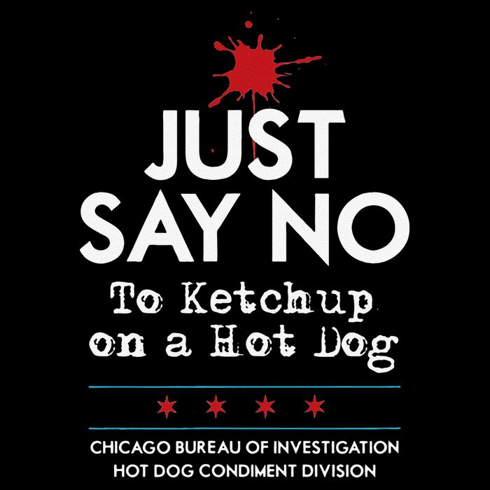 Chicago Style Hot Dog No Ketchup Drawstring Bag