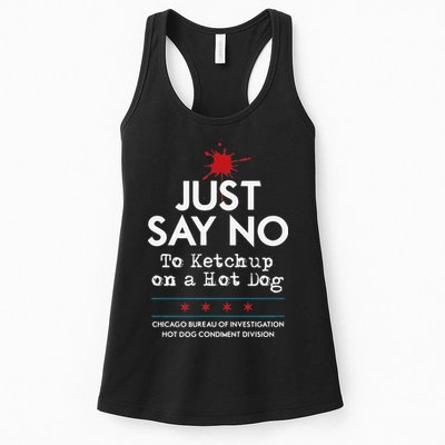 Chicago Style Hot Dog No Ketchup Womens Tank Top