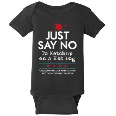 Chicago Style Hot Dog No Ketchup Baby Bodysuit