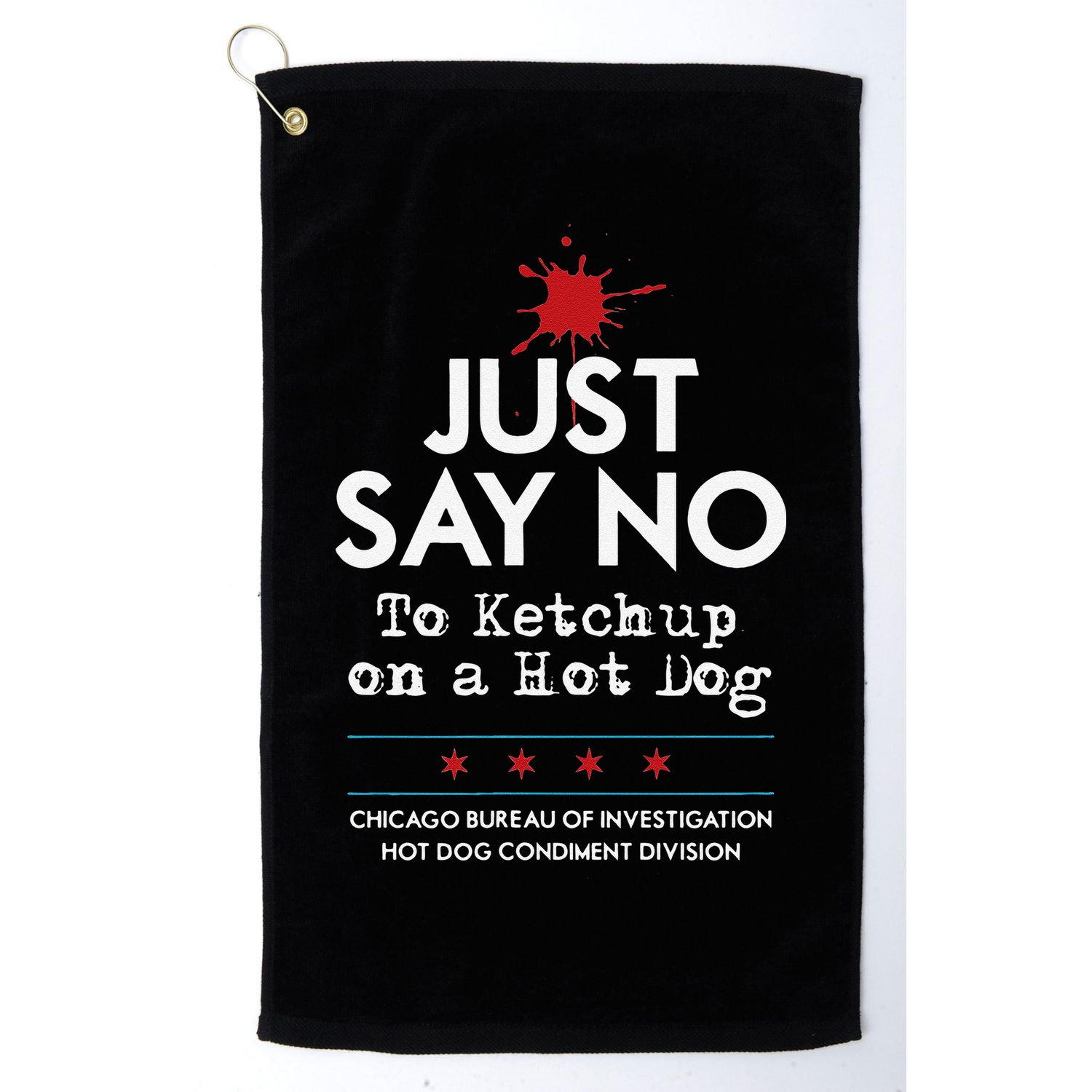 Chicago Style Hot Dog No Ketchup Golf Towel