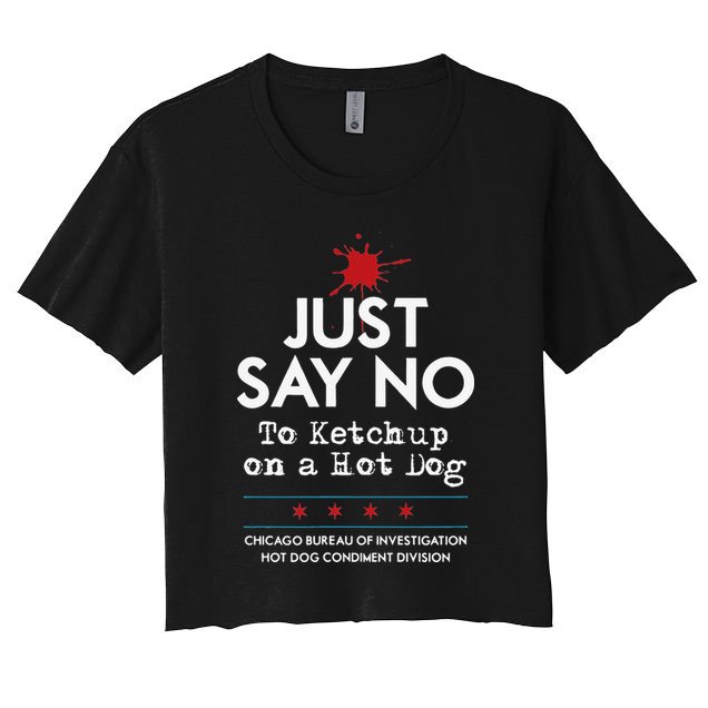 Chicago Style Hot Dog No Ketchup Crop Top