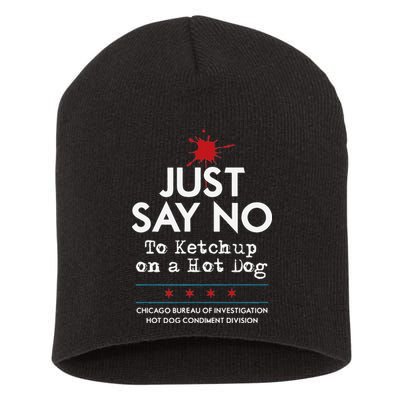 Chicago Style Hot Dog No Ketchup Short Acrylic Beanie