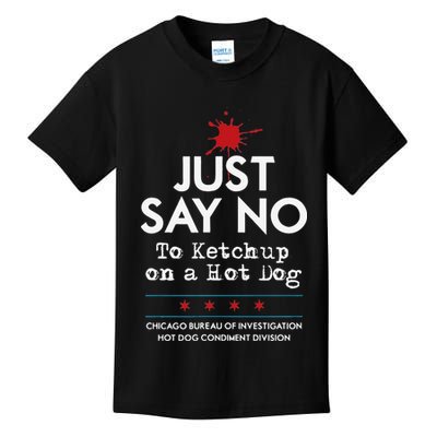 Chicago Style Hot Dog No Ketchup Kids T-Shirt