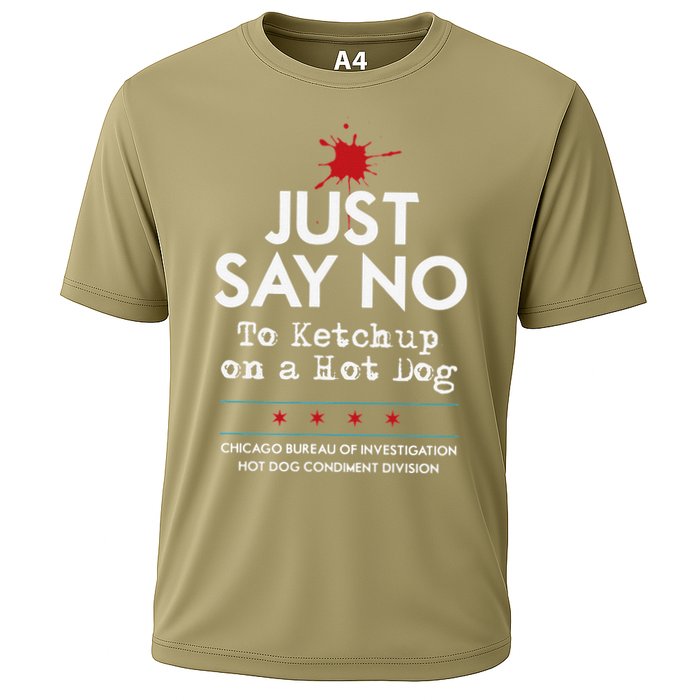 Chicago Style Hot Dog No Ketchup Cooling Performance Crew T-Shirt