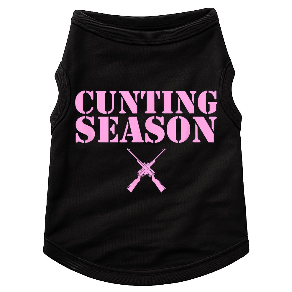 Cunting Season Hunting Counting Season Funny Doggie Tank