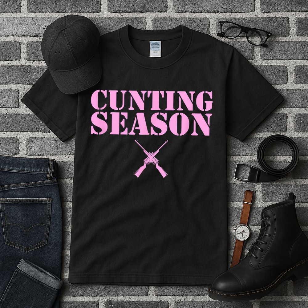 Cunting Season Hunting Counting Season Funny Tall T-Shirt