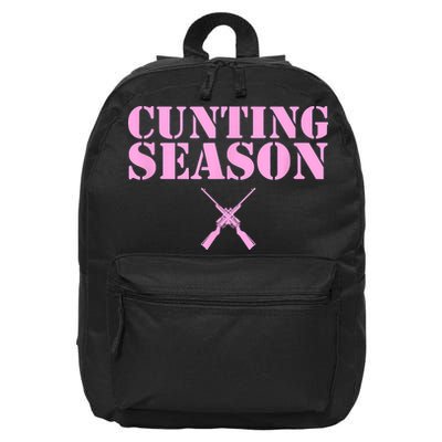 Cunting Season Hunting Counting Season Funny 16 in Basic Backpack