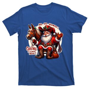 Cow Santa Ho Ho Howdy Funny Western Christmas Design Gift T-Shirt