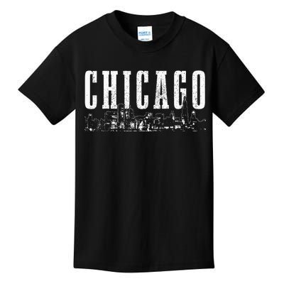 Chicago Skyline Illinois Vintage Chicago Pride Kids T-Shirt