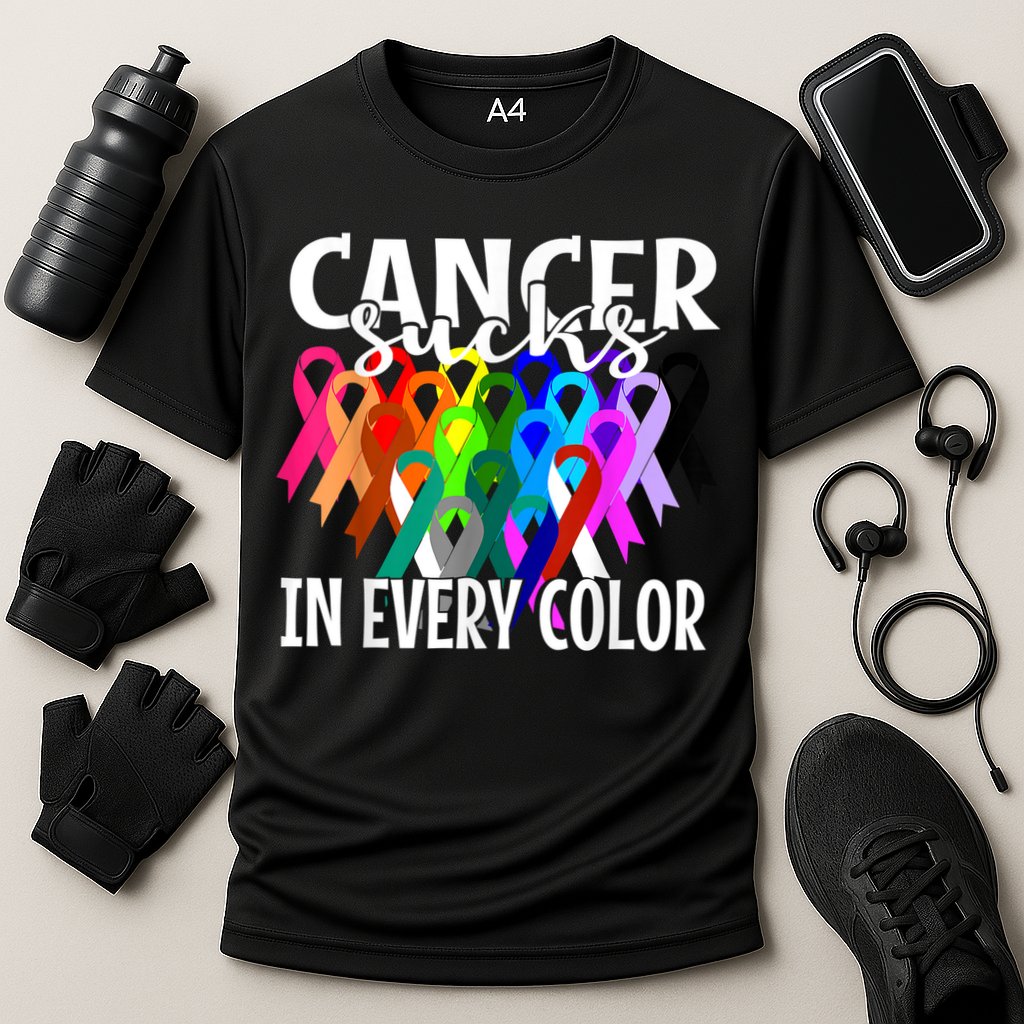 Cancer Sucks In Every Color Fighter Fight The Cancer Performance Shirt