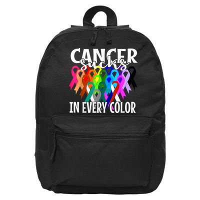 Cancer Sucks In Every Color Fighter Fight The Cancer 16 in Basic Backpack