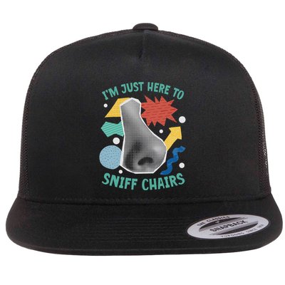 Chair Sniffer IM Just Here To Sniff Chairs Meme Humor Flatbill Hat