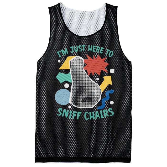 Chair Sniffer IM Just Here To Sniff Chairs Meme Humor Mesh Reversible Basketball Jersey Tank