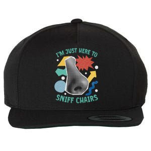 Chair Sniffer IM Just Here To Sniff Chairs Meme Humor Wool Snapback Cap