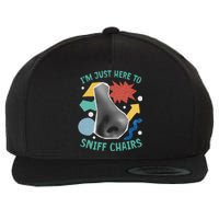 Chair Sniffer IM Just Here To Sniff Chairs Meme Humor Wool Snapback Cap