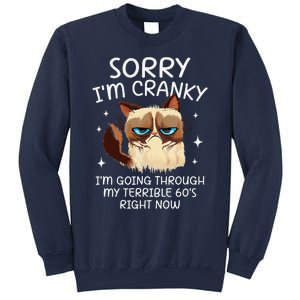 Cat Sorry IM Cranky IM Going Through My Terrible 60s Funny Sweatshirt