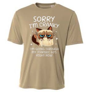 Cat Sorry IM Cranky IM Going Through My Terrible 60s Funny Cooling Performance Crew T-Shirt