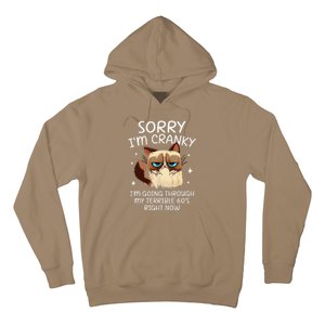 Cat Sorry IM Cranky IM Going Through My Terrible 60s Funny Hoodie