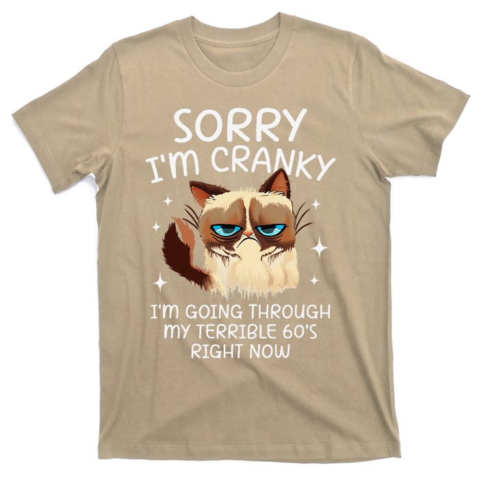 Cat Sorry IM Cranky IM Going Through My Terrible 60s Funny T-Shirt