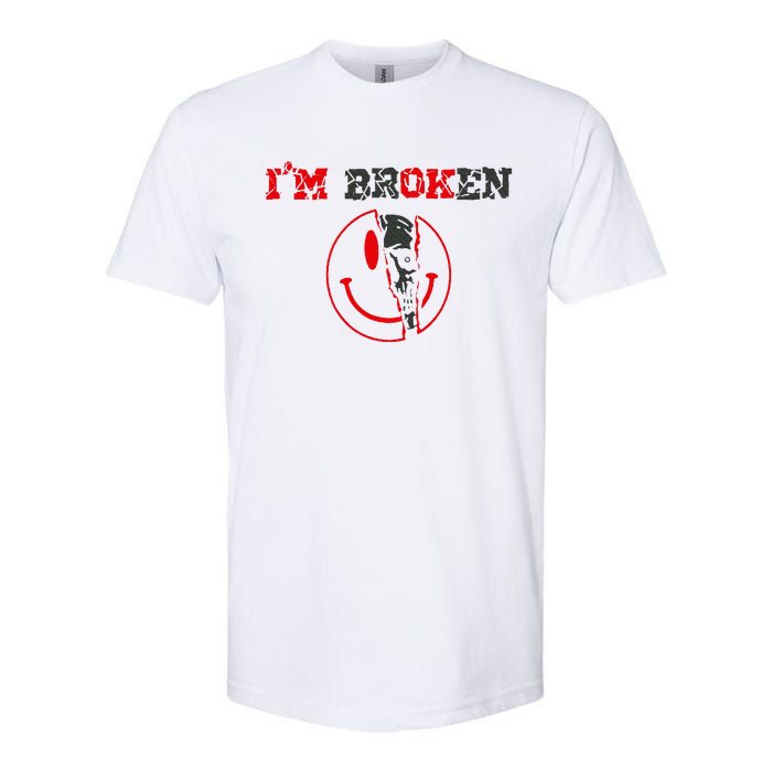 Confused Smile Im Broken Invisible Illness Softstyle CVC T-Shirt