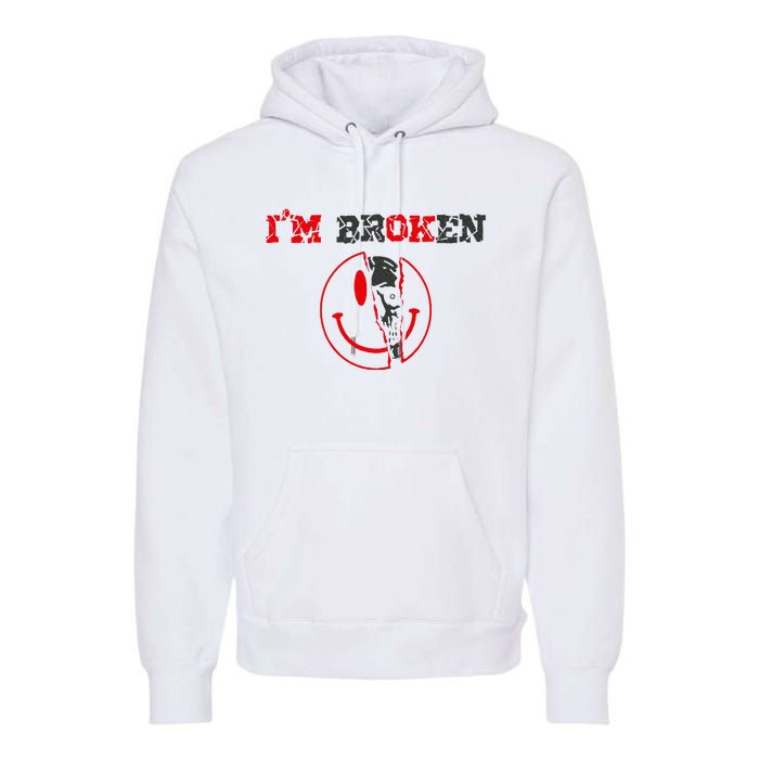 Confused Smile Im Broken Invisible Illness Premium Hoodie