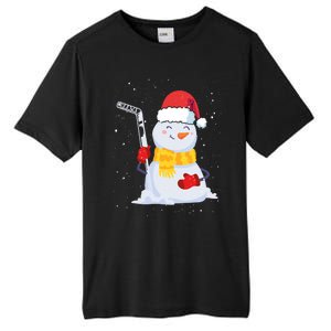 Christmas Snow Ice Hockey Player Funny Xmas Sports Cute Gift Tall Fusion ChromaSoft Performance T-Shirt