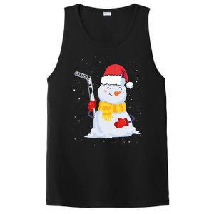 Christmas Snow Ice Hockey Player Funny Xmas Sports Cute Gift PosiCharge Competitor Tank