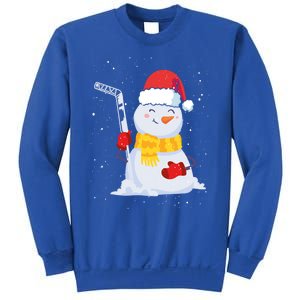 Christmas Snow Ice Hockey Player Funny Xmas Sports Cute Gift Sweatshirt