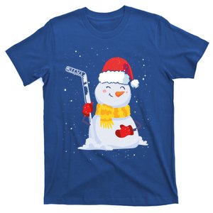 Christmas Snow Ice Hockey Player Funny Xmas Sports Cute Gift T-Shirt