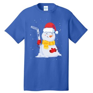 Christmas Snow Ice Hockey Player Funny Xmas Sports Cute Gift Tall T-Shirt