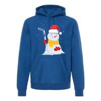 Christmas Snow Ice Hockey Player Funny Xmas Sports Cute Gift Premium Hoodie