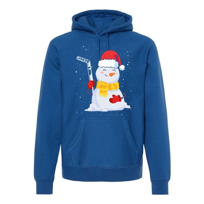 Christmas Snow Ice Hockey Player Funny Xmas Sports Cute Gift Premium Hoodie