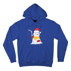 Christmas Snow Ice Hockey Player Funny Xmas Sports Cute Gift Tall Hoodie