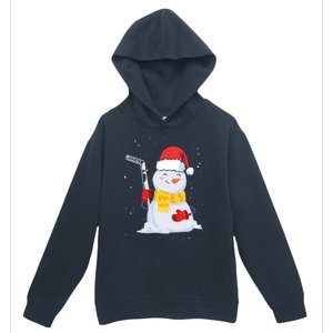 Christmas Snow Ice Hockey Player Funny Xmas Sports Cute Gift Urban Pullover Hoodie