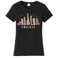 Chicago Skyline Illinois Vintage Women's T-Shirt