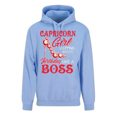 Capricorn  Stepping Into My Birthday Like A Boss Unisex Surf Hoodie